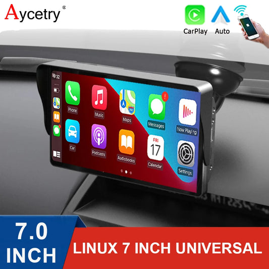 7 inch Car Radio Multimedia Video Player Wireless Carplay And Wireless Android Auto Portable GPS Navi Universal Touch Screen